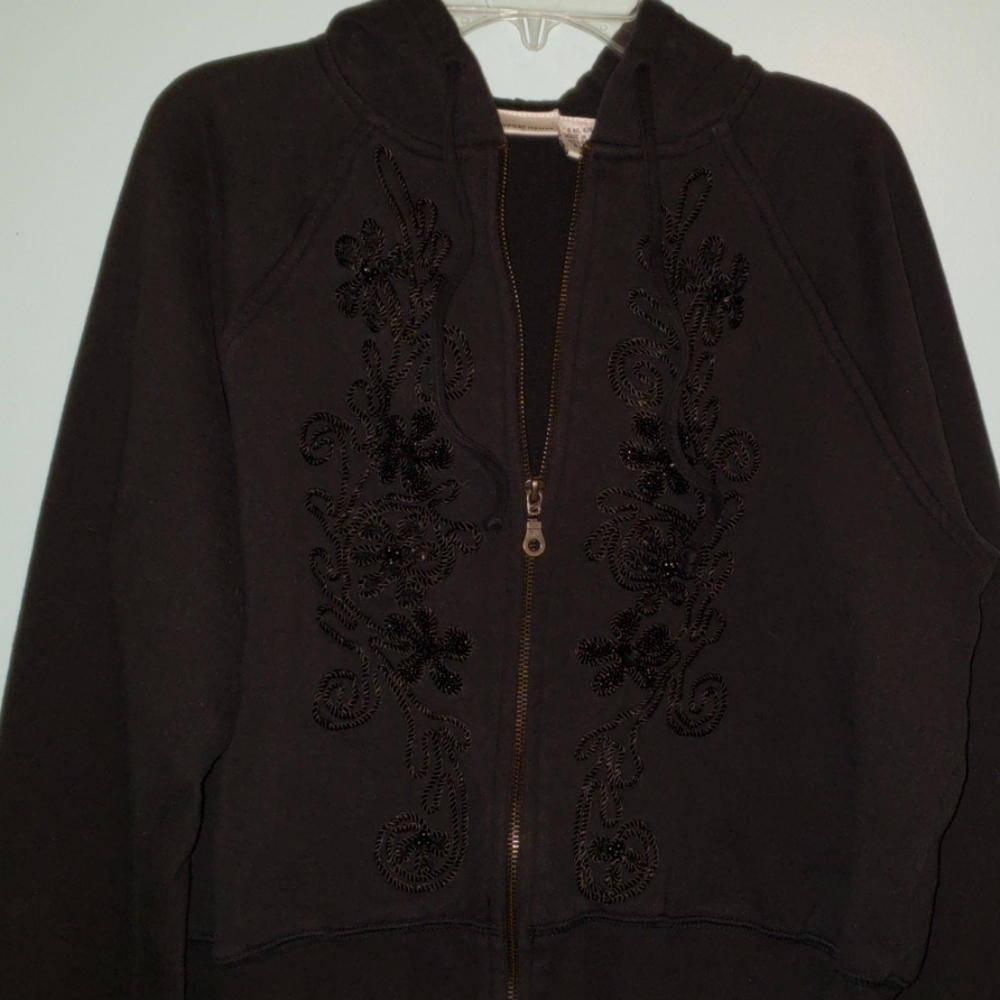 Hoodie Sweat Jacket Embellished